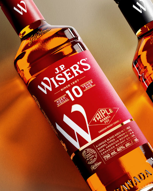 J.P. Wiser's Triple Barrel 10 years Whisky - 700mL